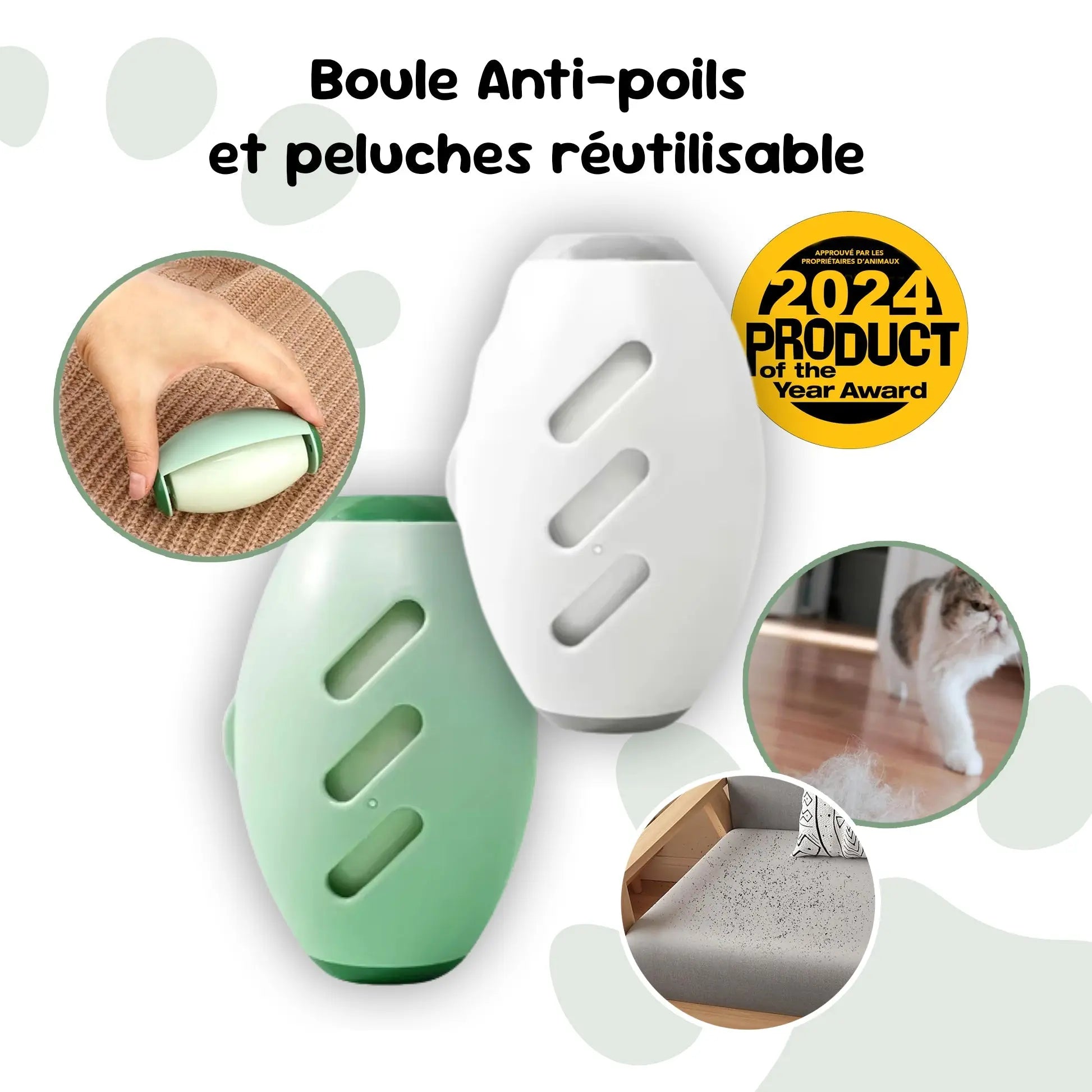 Anti-poils et peluches réutilisable
